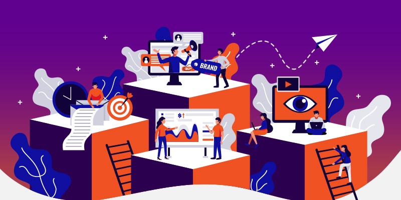 Branding strategy concept illustration