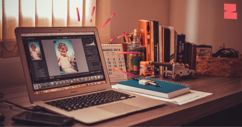 Creative professionals performing media editing for digital branding