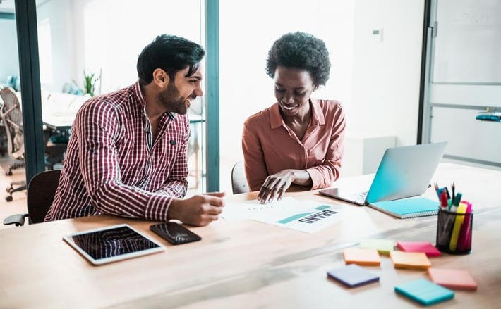 Branding agency team working on brand strategy